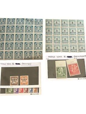 WWII Germany Stamp Lot Mint Blocks Sets Deutsches Reich Inflation + Sheets